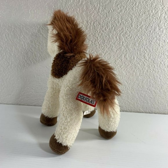 Douglas Horse Plush White Brown 8" Long Stuffed Animal Toy Pony Machine Washable - Picture 2 of 6